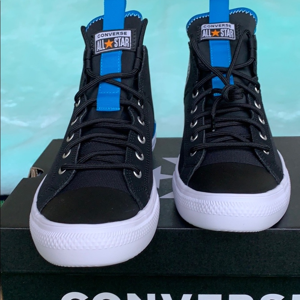 CONVERSE CTAS ULTRA MID BLACK/IMPERIAL BLUE/WHT MN - Picture 6 of 16